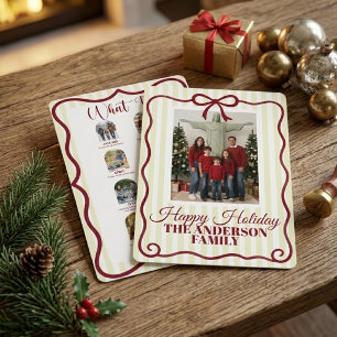 Kerst foto kaart sjabloon, welk jaar kaart,