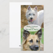 Kerst Foto Kaart Van de Honden (Voorkant / Achterkant)