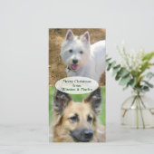 Kerst Foto Kaart Van de Honden (Staand voorkant)