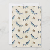 Kerst Foto Kaart Vissen Meer Hut (Achterkant)