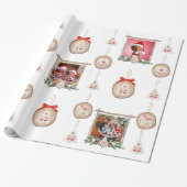 Kerst foto Lijst & Ornamenten inpakpapier (Uitgerold)