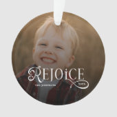 Kerst Foto met Christelijke Viering Ornament (voorkant)