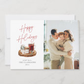 Kerst Foto met Sfeer Feestdagenkaart (Voorkant)