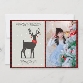 Kerst FOTO Moderne Volkskunst Rendier Kaart