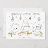 Kerst Foto Naam Aangepaste Kleur Fun Cute Feestdagenkaart (Voorkant)