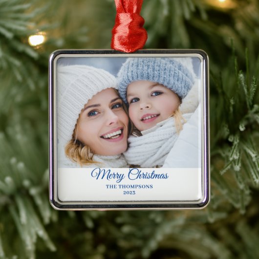 Kerst Foto Naam Ornament (Boom)