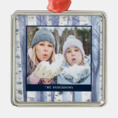 Kerst Foto Naam Waterverf Tree Ornament (Voorkant)