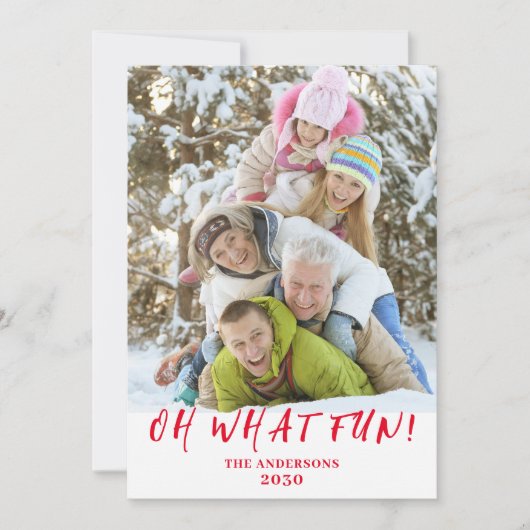 Kerst Foto Oh Wat Leuk Feestdagenkaart (Voorkant)