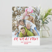 Kerst Foto Oh Wat Leuk Feestdagenkaart (Staand voorkant)