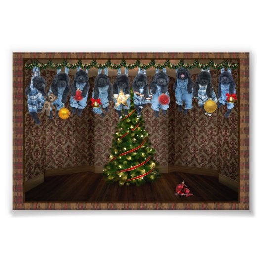 Kerst Foto Prints om Rond te Hangen Afdruk (Voorkant)