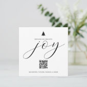 Kerst foto QR-code gepersonaliseerd zakelijk Feestdagenkaart (Staand voorkant)