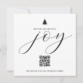 Kerst foto QR-code gepersonaliseerd zakelijk Feestdagenkaart (Voorkant)