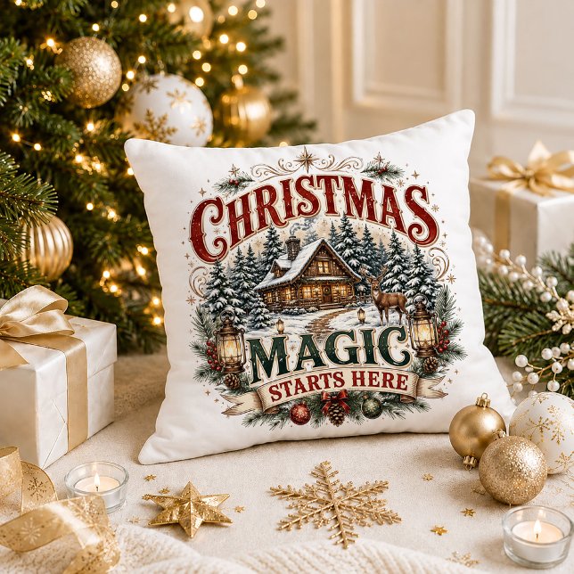 Kerst Foto Quote Sierkussen Kunst (Christmas Photo Quote Decorative Throw Pillow Art)