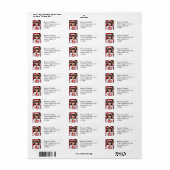 Kerst Foto Retouradreslabel Etiket (Full Sheet)