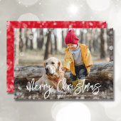 Kerst Foto Rood Feestdagenkaart