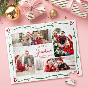 Kerst Foto Rood Groen Liefde Oma Doodles Legpuzzel