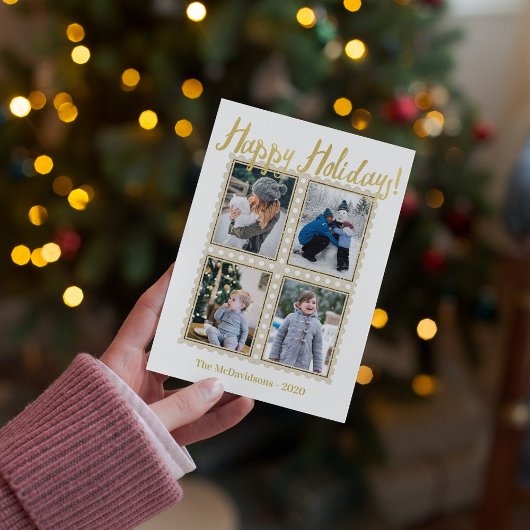 Kerst Foto Stempel Collage Feestdagenkaart