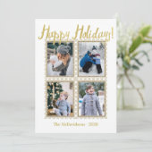 Kerst Foto Stempel Collage Feestdagenkaart (Staand voorkant)