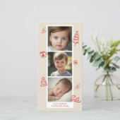 Kerst Foto Strook Feestdagenkaart (Staand voorkant)