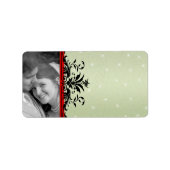 Kerst Foto Swirl Adresetiketten - Etiket (Voorkant)