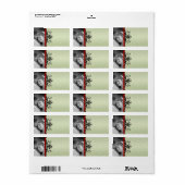Kerst Foto Swirl Adresetiketten - Etiket (Full Sheet)