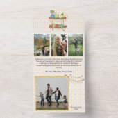 Kerst Foto Tri-fold Bar Winkelwagen Alles in een K All In One Uitnodiging (Binnen)