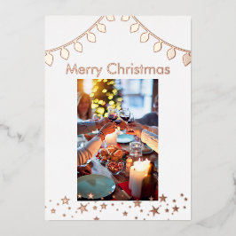 Kerst Foto Vakantie Kaart, Folie Vakantie Kaart
