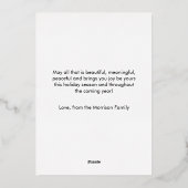 Kerst Foto Vakantie Kaart, Folie Vakantie Kaart (Achterkant)