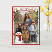 Kerst Foto Vakantiekaart Kaart (Gele Bloem)