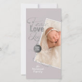 Kerst Foto Vrede Liefde Vreugde Feestdagenkaart (Voorkant)