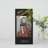 Kerst foto wenskaart feestdagenkaart (Staand voorkant)