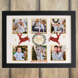 Kerst Fotocollage Familie Keepsake Print Foto Afdruk