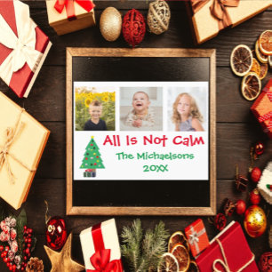 Kerst Fotocollage Niet Allemaal Rustig Feestdagenkaart