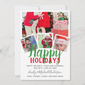 Kerst Fotocollage Uitnodiging Groeten Sjabloon (Voorkant)