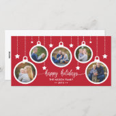 Kerst Fotokaart, Feestdagen, Kerstversiering Feestdagenkaart (Voorkant / Achterkant)