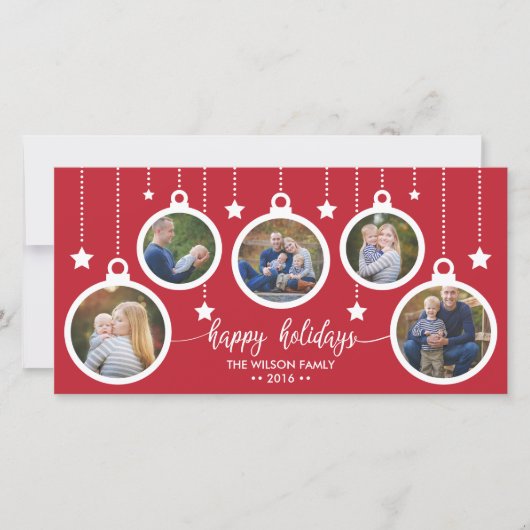 Kerst Fotokaart, Feestdagen, Kerstversiering Feestdagenkaart (Voorkant)