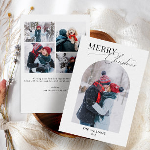 Kerst fotokaart gebogen foto vakantie Kaart