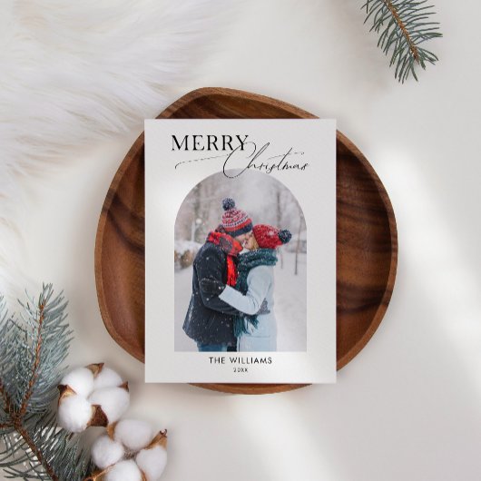 Kerst fotokaart gebogen foto vakantie Kaart