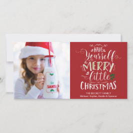 Kerst Fotokaart - Heb een vrolijke kerst Feestdagenkaart