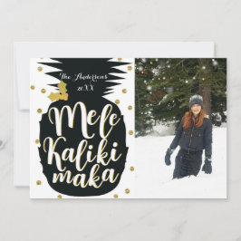 Kerst fotokaart met Mele Kalikimaka Ananas Feestdagenkaart
