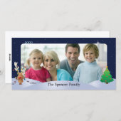 Kerst fotokaart met Rudolph Feestdagenkaart (Voorkant / Achterkant)