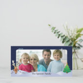 Kerst fotokaart met Rudolph Feestdagenkaart (Staand voorkant)