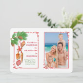 Kerst Fotokaart met Schelpen Kaart (Staand voorkant)