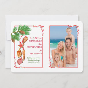 Kerst Fotokaart met Schelpen Kaart