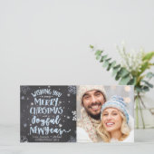 Kerst Fotokaart - Prettig Kerstfeest Feestdagenkaart (Staand voorkant)