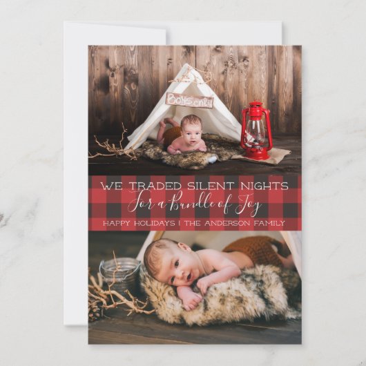 Kerst fotokaart - Stiltevolle nachten Feestdagenkaart (Voorkant)