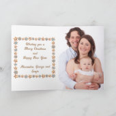 Kerst Fotonaam Aangepaste Topografie Gingerbread Feestdagen Kaart (Binnen)