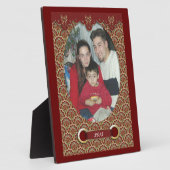 Kerst fotoplaquette victoriaanse ontwerp fotoplaat (Zijkant)