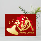 Kerst-Francofoon Folie Feestdagenkaart (Staand Voorkant)