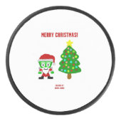 Kerst FrankenCheese Hockey Puck (Voorkant)
